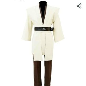 Qianshop Medium Mens Full White Set Jedi Costum New never worn